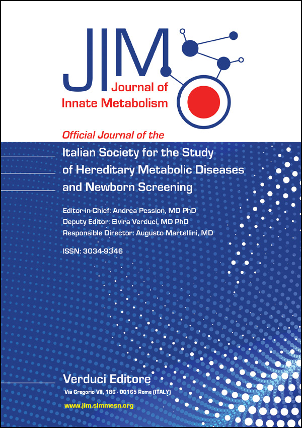 Journal of Innate Metabolism | Journals | Verduci Editore