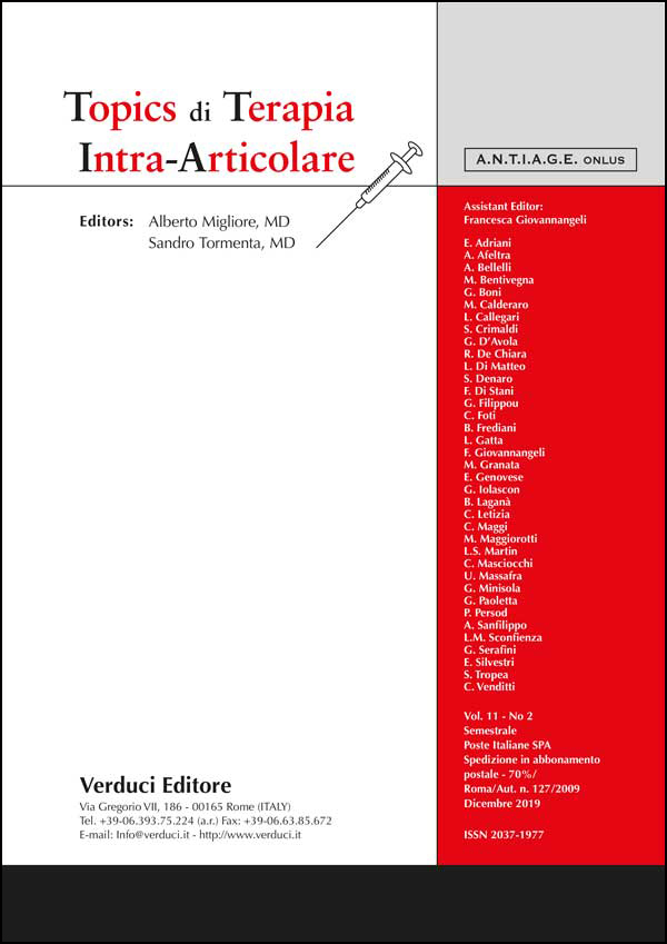 Topics di Terapia Intra-Articolare | Journals | Verduci Editore